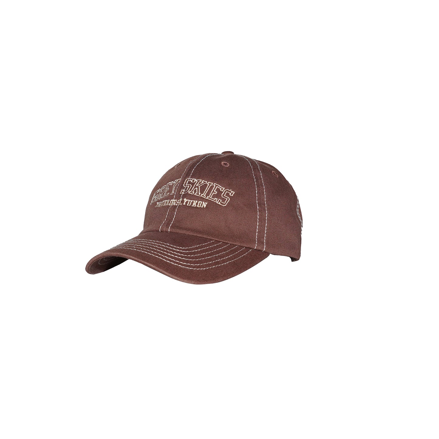 Grey Skies Curved Dad Hat (Brown)